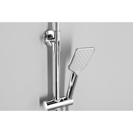 Aqualine - Shower set with tap FACTOR shiny chrome