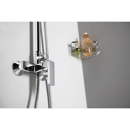 Aqualine - Shower set with tap FACTOR shiny chrome
