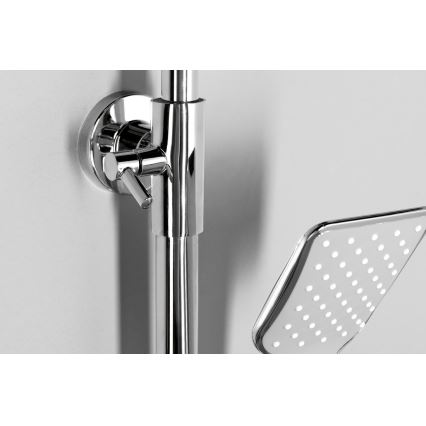Aqualine - Shower set with tap FACTOR shiny chrome