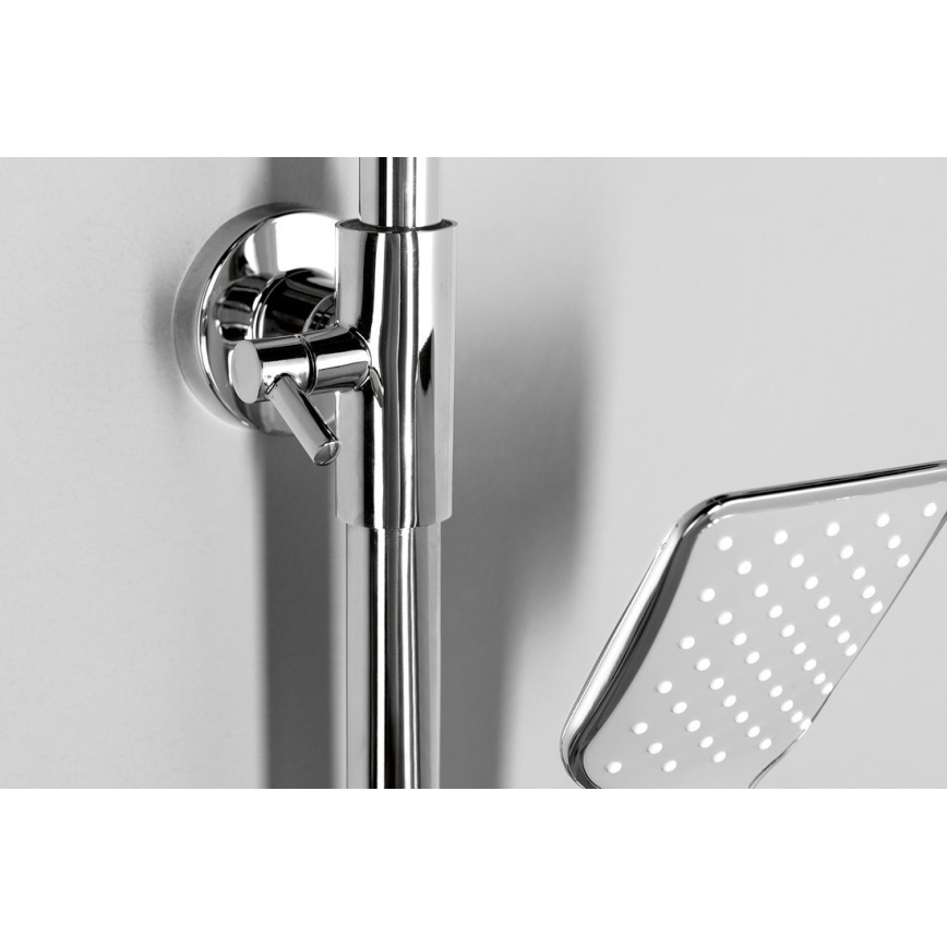 Aqualine - Shower set with tap FACTOR shiny chrome