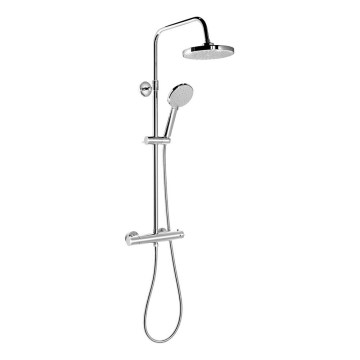 Aqualine - Shower set with thermostatic tap LIGA shiny chrome