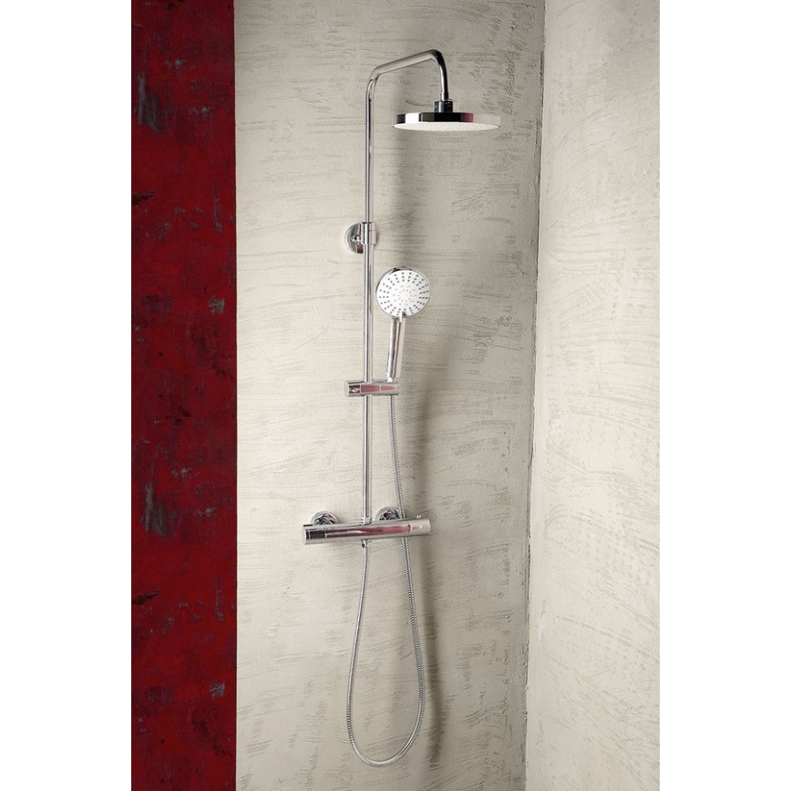 Aqualine - Shower set with thermostatic tap LIGA shiny chrome