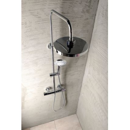 Aqualine - Shower set with thermostatic tap LIGA shiny chrome