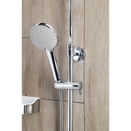 Aqualine - Shower set with thermostatic tap LIGA shiny chrome