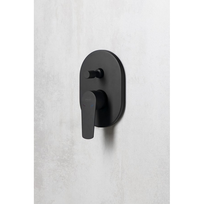 Aqualine - Shower tap for concealed installation LOTTA matte black