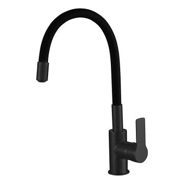 Aqualine - Sink tap with flexible arm LORE matte black