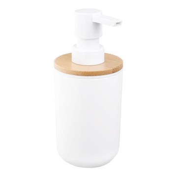 Aqualine - Soap dispenser SNOW 350 mm white/bamboo