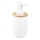 Aqualine - Soap dispenser SNOW 350 mm white/bamboo