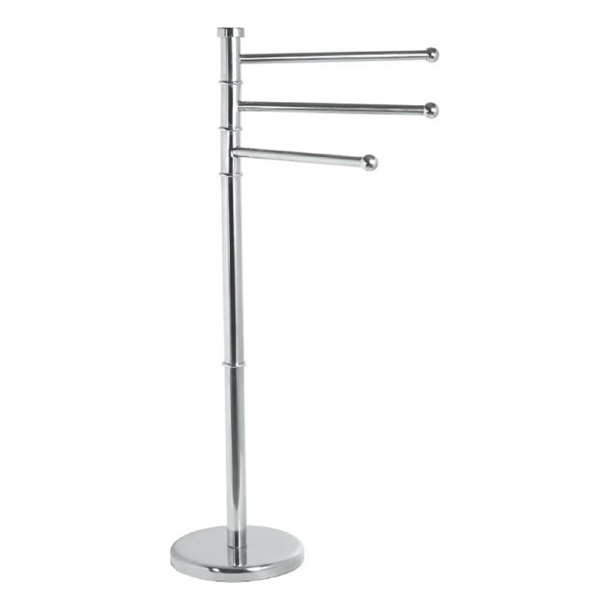 Aqualine - Stand with towel hanger SAMBA 85,5 cm stainless steel/shiny chrome