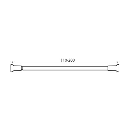Aqualine - Telescopic spreader pole 110-200 cm shiny chrome