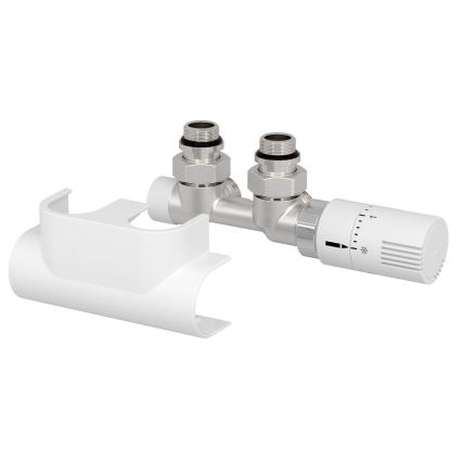Aqualine - Thermostatic valve connection kit for central connection, white