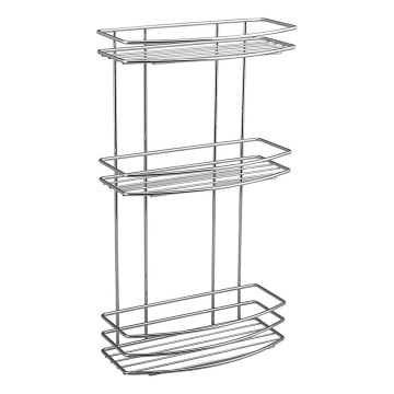 Aqualine - Three-tier shower wall shelf CHROME LINE shiny chrome