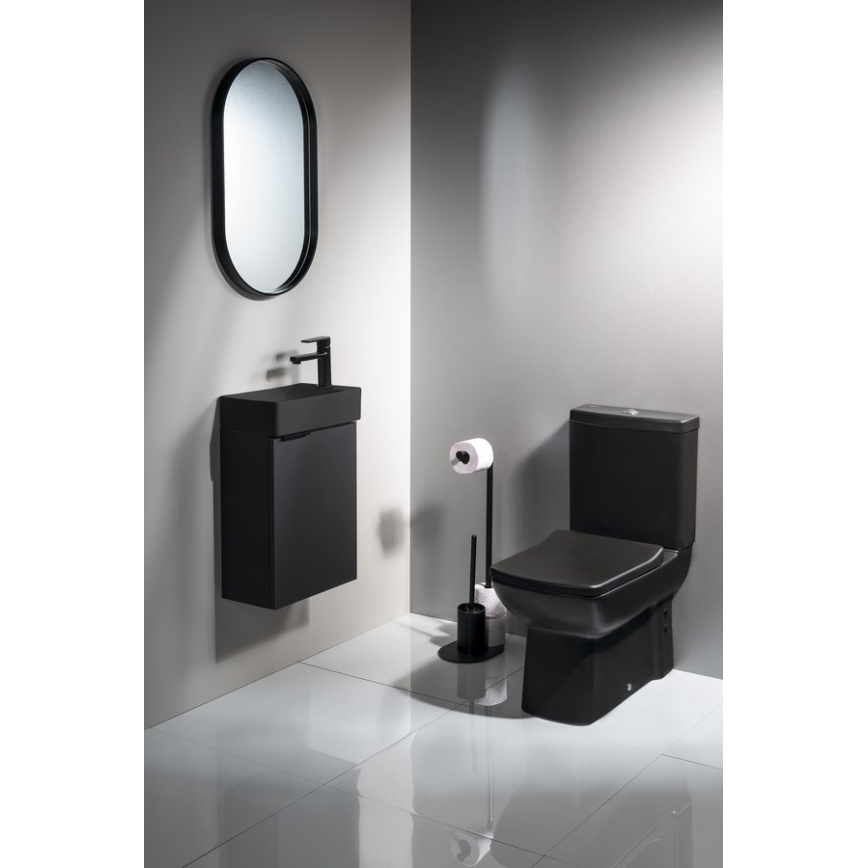 Aqualine - Toilet paper and toilet brush holder SAMBA black