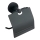 Aqualine - Toilet paper holder with cover SAMBA black
