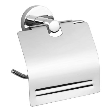Aqualine - Toilet paper holder with cover SAMBA shiny chrome