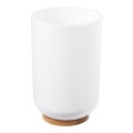 Aqualine - Toothbrush holder SNOW white/bamboo