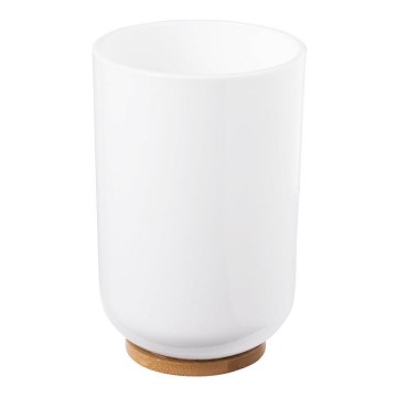 Aqualine - Toothbrush holder SNOW white/bamboo