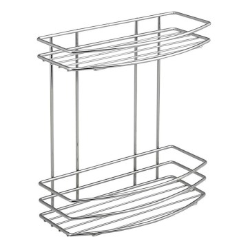 Aqualine - Two-tier shower wall shelf CHROME LINE shiny chrome