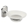 Aqualine - Wall-mounted soap dish RUMBA milky glass/shiny chrome