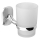 Aqualine - Wall-mounted toothbrush holder RUMBA milky glass/shiny chrome