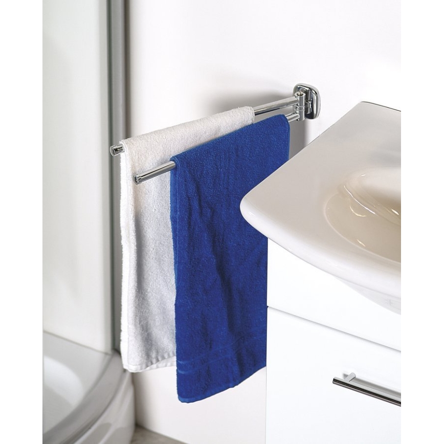 Aqualine - Wall swivel towel hanger RUMBA 45 cm shiny chrome