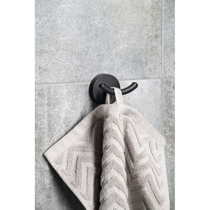 Aqualine - Wall towel holder SAMBA black
