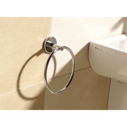 Aqualine - Wall towel holder SAMBA d. 15,5 cm shiny chrome