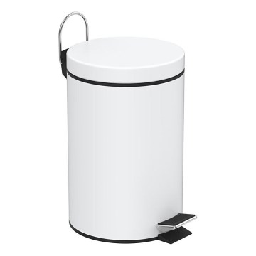 Aqualine - Waste bin SIMPLE LINE 3 l matte white