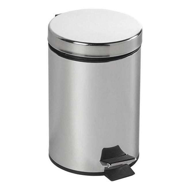 Aqualine - Waste bin SIMPLE LINE 3 l polished stainless steel