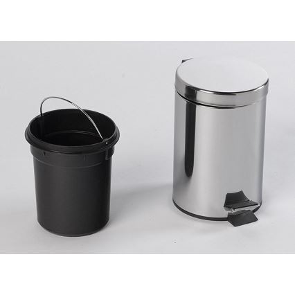 Aqualine - Waste bin SIMPLE LINE 3 l polished stainless steel