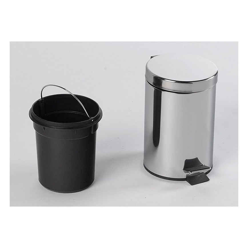 Aqualine - Waste bin SIMPLE LINE 3 l polished stainless steel