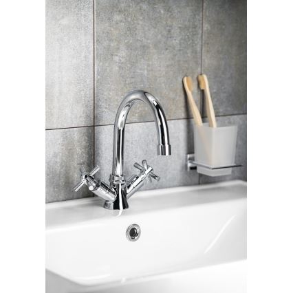 Aqualine - XENIA RETRO Basin Mixer 22.2 cm Polished Chrome
