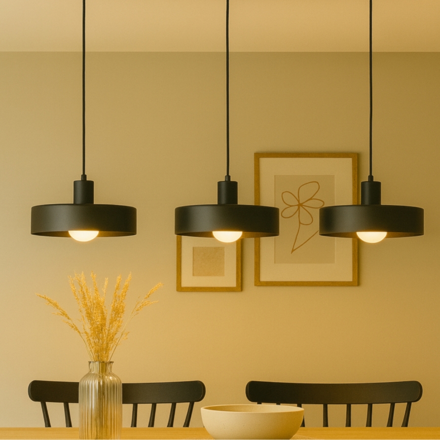 ARCANE Cable Pendant Light 3xE27/60W/230V, Black