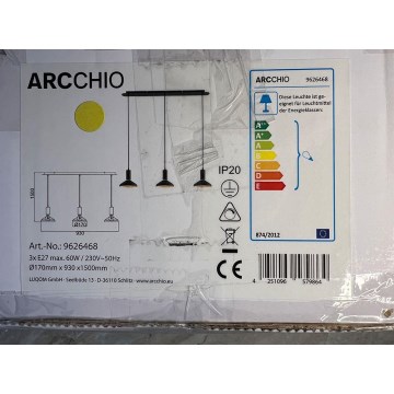 Arcchio - Chandelier on a string JAIKA 3xE27/60W/230V