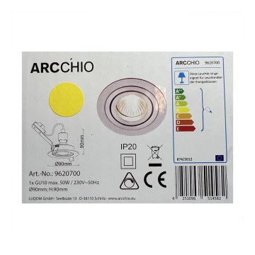 Arcchio - Recessed light SOPHIA 1xGU10/50W/230V