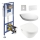 ARCHITECTURA wall-hung toilet + ARCHITECTURA SoftClose toilet seat + VICONNECT flush plate + VICONNECT concealed in-wall module + VICONNECT insulation pad