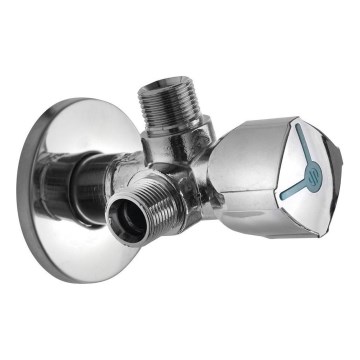 Arco - Corner combination valve with two outlets A-80, polished chrome