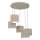ARDEN 5-Light Cable Pendant, 5xE27/15W/230V, diam. 44 cm, beige