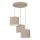 ARDEN cable-hung chandelier, 3x E27/15W/230V, Ø 30 cm, beige