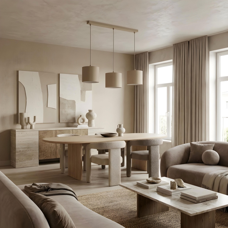 ARDEN cable pendant lamp 3xE27/15W/230V, beige