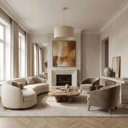 ARDEN Cable Pendant Light, 1x E27/15W/230V, Ø 40 cm, Beige