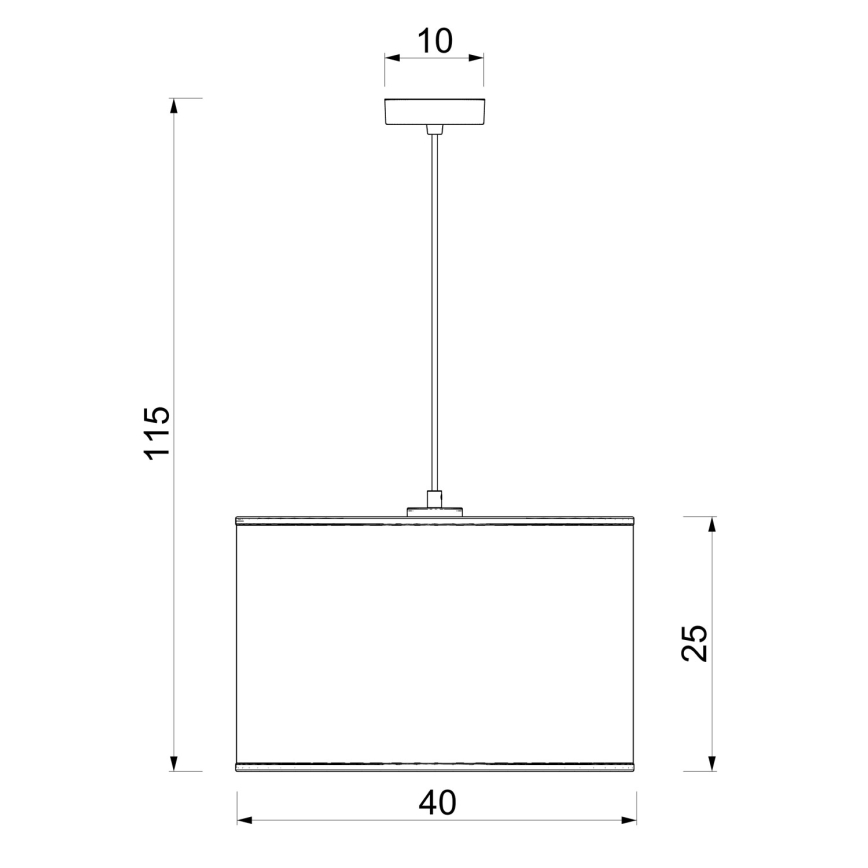 ARDEN Cable Pendant Light, 1x E27/15W/230V, Ø 40 cm, Beige