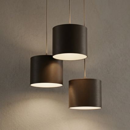 ARDEN cable-suspended pendant light, 3×E27/15W/230V, Ø 30 cm, beige/brown