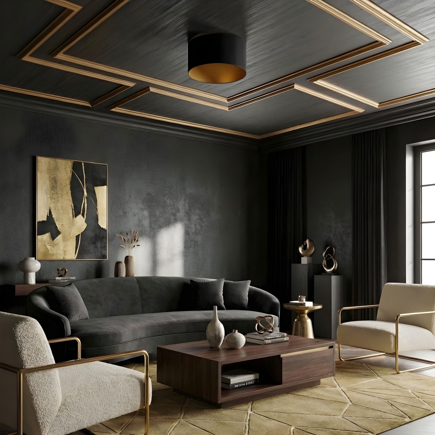 ARDEN Ceiling Light 1×E27/15W/230V, Ø 40 cm, Black