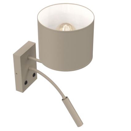 ARDEN Wall Lamp 1x E27/15W/230V + 1x G9/8W, Beige