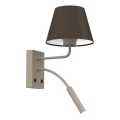 ARDEN Wall Lamp 1xE27/15W/230V + 1xG9/8W Beige/Brown