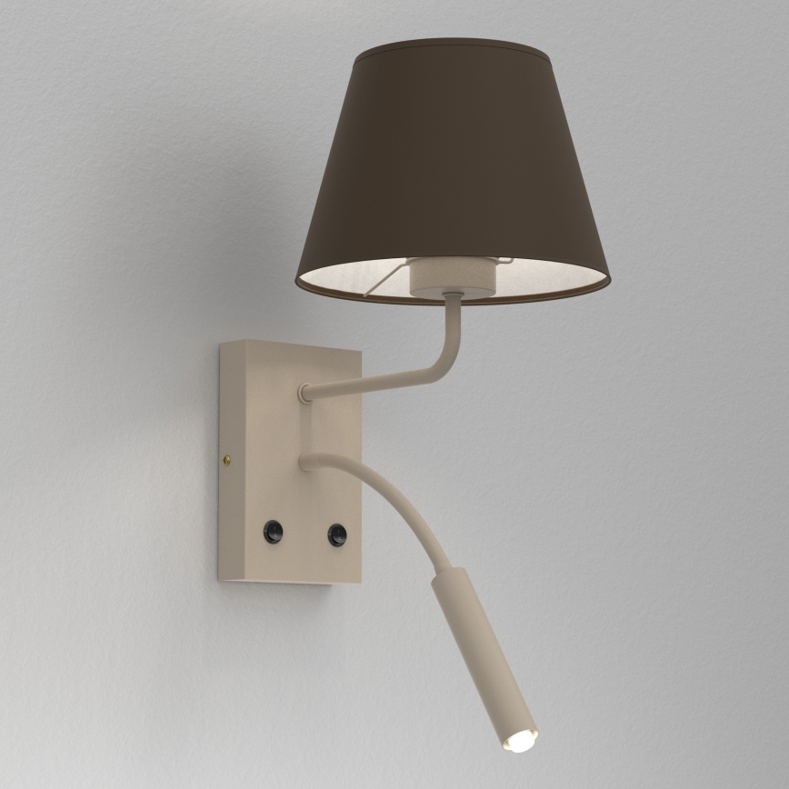 ARDEN Wall Lamp 1xE27/15W/230V + 1xG9/8W Beige/Brown