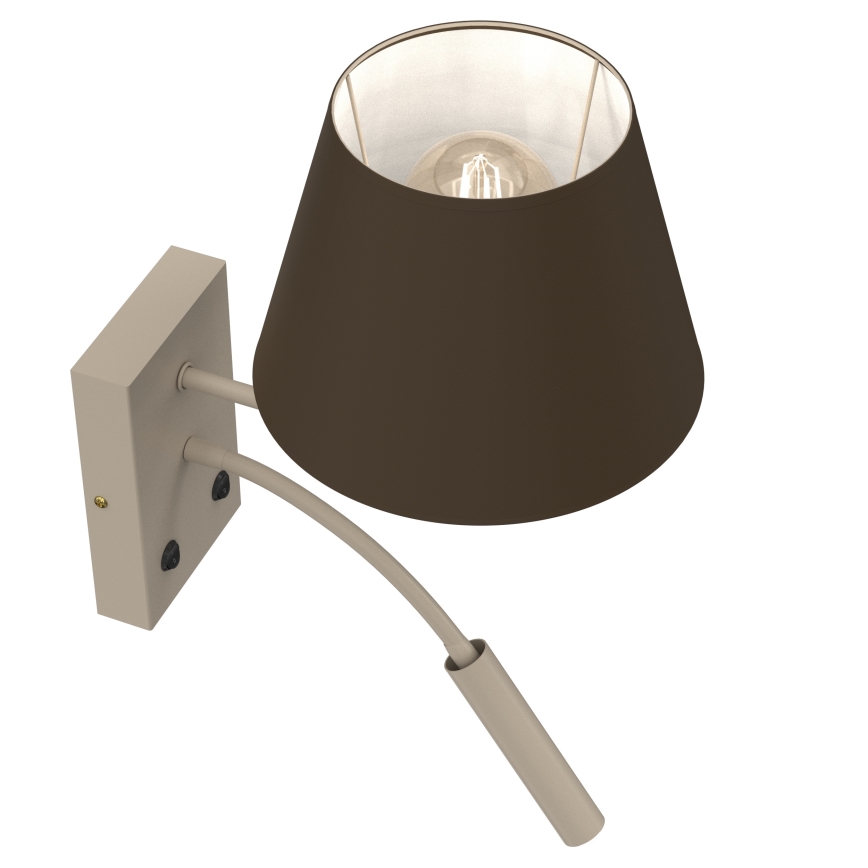 ARDEN Wall Lamp 1xE27/15W/230V + 1xG9/8W Beige/Brown