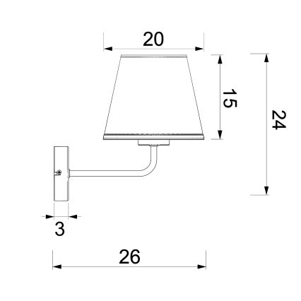 ARDEN Wall Lamp 1xE27/15W/230V Beige