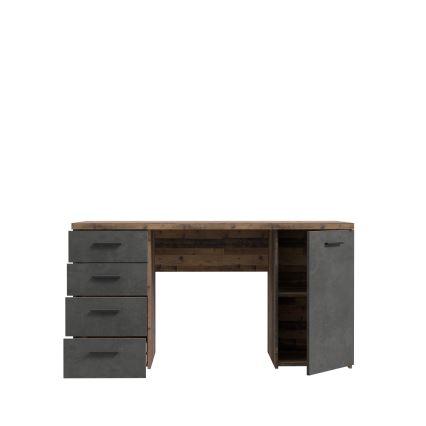 ARENO Writing Desk, Brown/Graphite